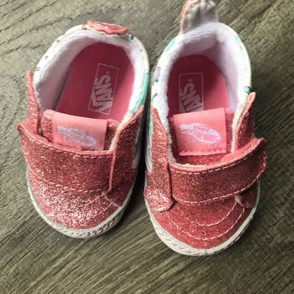 Vans Infant Sk8-Hi Crib (Shark Party) Pink Icing/True White - Picture 6 of 8